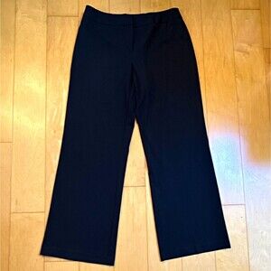 Pantology Women’s Black Dress Pants Straight Leg Flat Front Pockets Sz 14